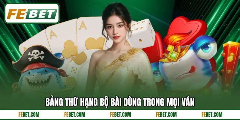 Bảng thứ hạng bộ bài dùng trong mọi ván