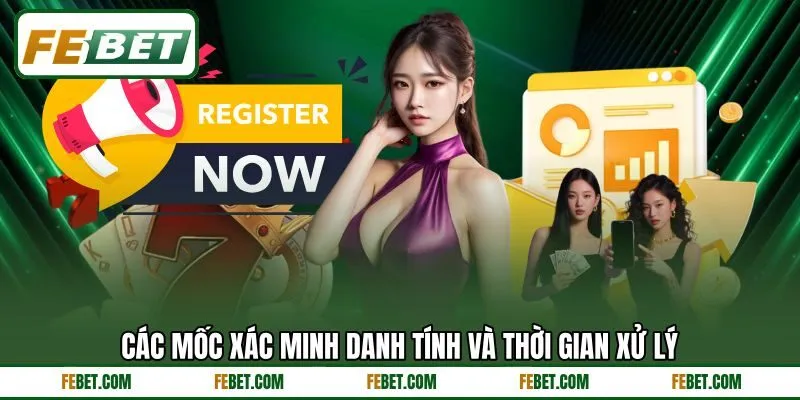 Các mốc xác minh danh tính và thời gian xử lý Các mốc xác minh danh tính và thời gian xử lý