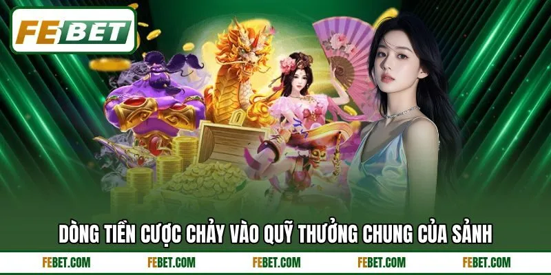 Dòng tiền cược chảy vào quỹ thưởng chung của sảnh